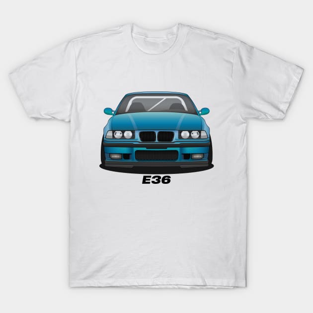 Blue E36 T-Shirt by turboosted